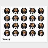 Math Is A Piece Of Cake Apple Pi Happy Pi Day Gift Ronde Sticker (Vel)