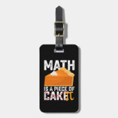 Math Is A Piece Of Cake Pi Day Funny Bagagelabel (Voorkant verticaal)