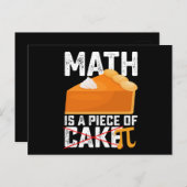 Math Is A Piece Of Cake Pi Day Funny Briefkaart (Voorkant / Achterkant)