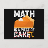 Math Is A Piece Of Cake Pi Day Funny Briefkaart (Voorkant)
