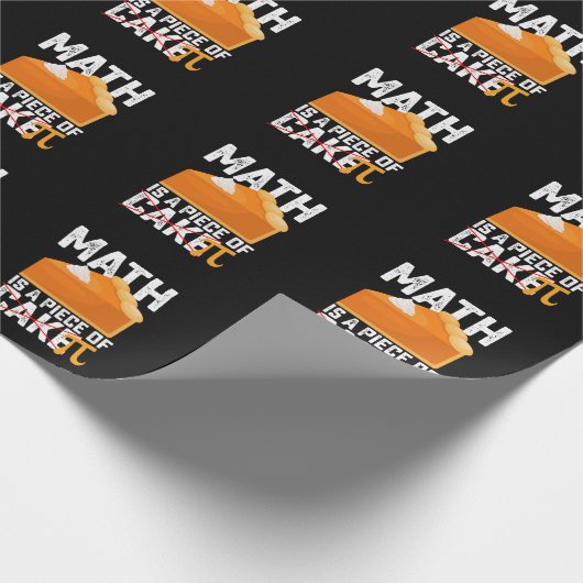 Math Is A Piece Of Cake Pi Day Funny Cadeaupapier (Hoek)