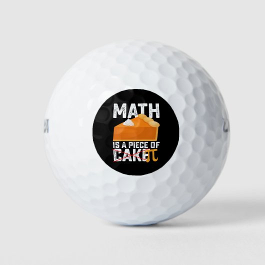 Math Is A Piece Of Cake Pi Day Funny Golfballen (Voorkant)