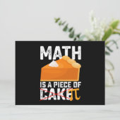 Math Is A Piece Of Cake Pi Day Funny Kaart (Staand voorkant)