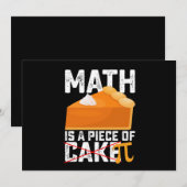 Math Is A Piece Of Cake Pi Day Funny Kaart (Voorkant / Achterkant)