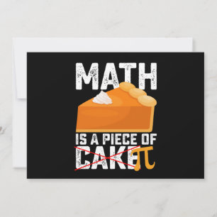 Math Is A Piece Of Cake Pi Day Funny Kaart