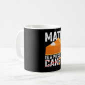 Math Is A Piece Of Cake Pi Day Funny Koffiemok (Voorkant links)