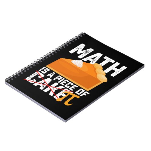 Math Is A Piece Of Cake Pi Day Funny Notitieboek (Linkerzijde)
