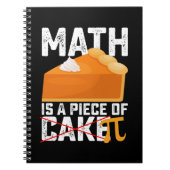 Math Is A Piece Of Cake Pi Day Funny Notitieboek (Voorkant)