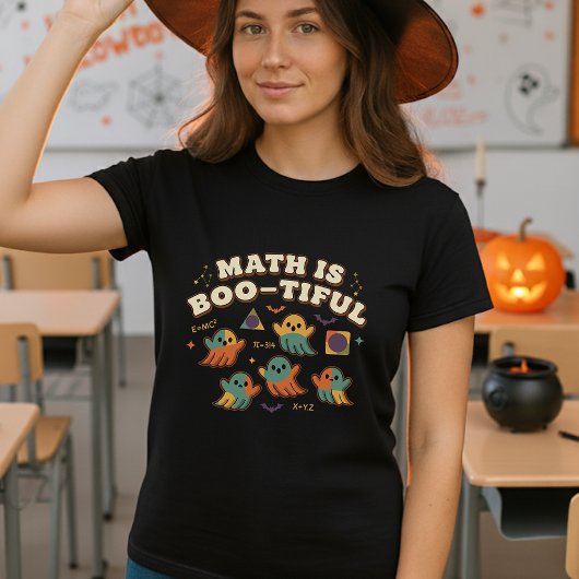 Math Is Boo-tiful Teacher Halloween Spooky Math T-shirt