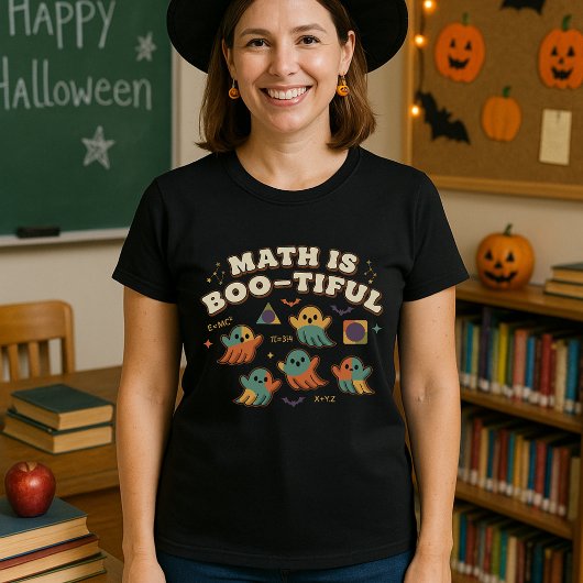 Math Is Boo-tiful Teacher Halloween Spooky Math T-shirt