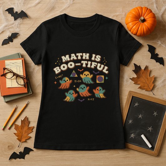 Math Is Boo-tiful Teacher Halloween Spooky Math T-shirt
