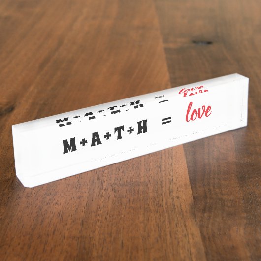 Math Is Liefde Bureaublad Naambordje (Zijkant)