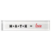 Math Is Liefde Bureaublad Naambordje (Voorkant)