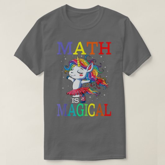 Math Is Magical Unicorn Back To School T-shirt (Design voorkant)