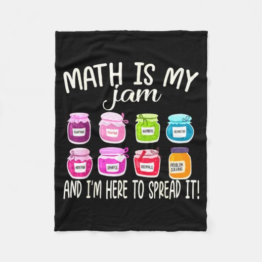 Math Is My Jam And Im Here To Spread It Funny Math Fleece Deken (Voorkant)