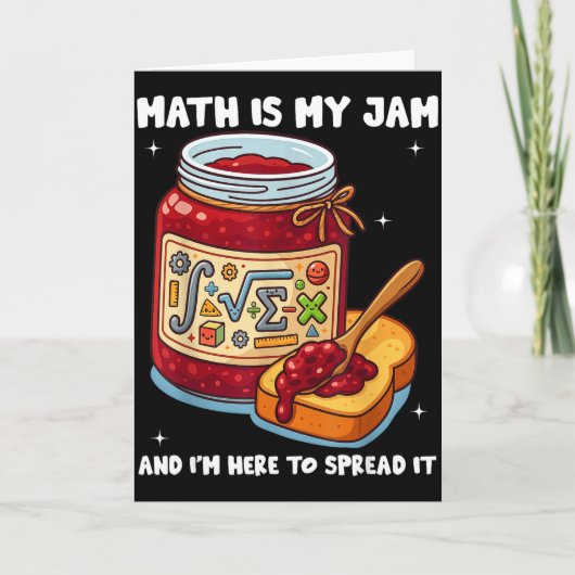 Math Is My Jam And Im Here To Spread It School Mat Kaart (Voorkant)