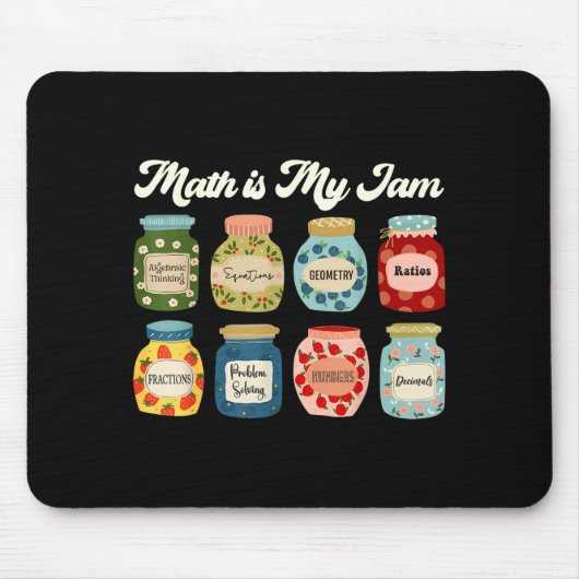 Math Is My Jam Teacher Shirt Stem Student Clroom  Muismat (Voorkant)