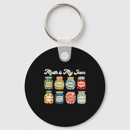 Math Is My Jam Teacher Shirt Stem Student Clroom Sleutelhanger (Voorkant)