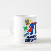 Math Is My Superpower Hero Koffiemok (Voorkant links)