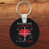 Math Is My Valentine Geometry Math Teacher Appreci Sleutelhanger (Voorkant)