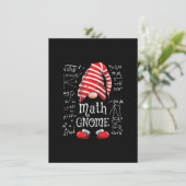 Math Kabouter Familie Matching Groep Kerstfeest Kaart (Staand voorkant)