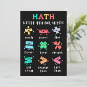 Math keeps you balanced kaart (Staand voorkant)