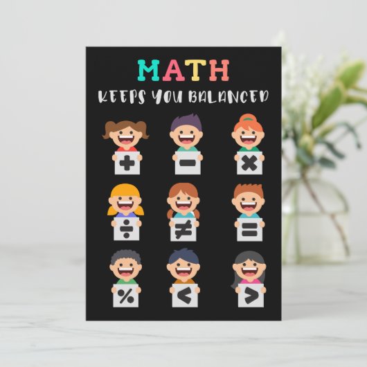 Math keeps you balanced kaart (Staand voorkant)