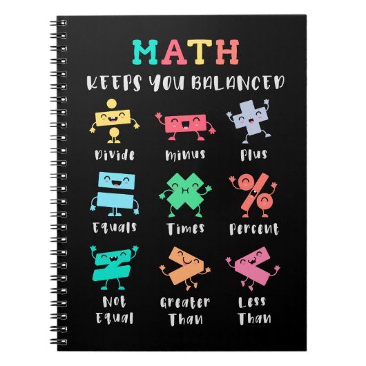 Math keeps you balanced notitieboek (Voorkant)