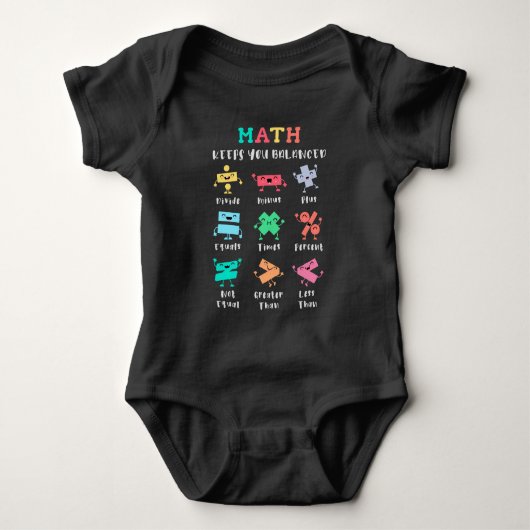 Math keeps you balanced romper (Voorkant)
