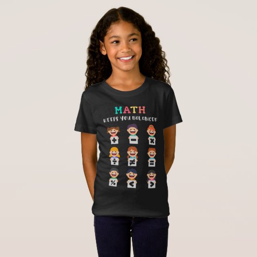 Math keeps you balanced t-shirt (Voorkant volledig)