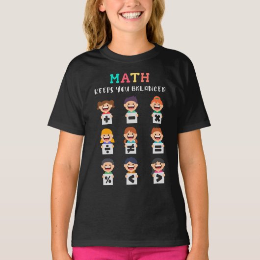 Math keeps you balanced t-shirt (Voorkant)