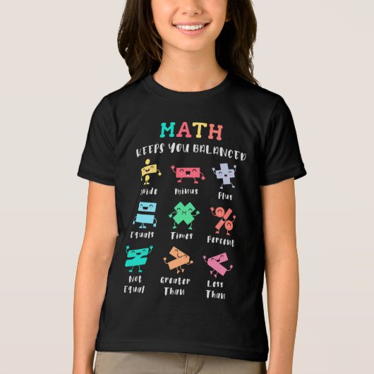 Math keeps you balanced Tri-Blend shirt (Voorkant)
