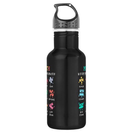 Math keeps you balanced waterfles  (Achterkant)