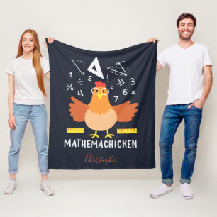 Math Kippen Gag Grappige Mathemachicken Leraar Fleece Deken