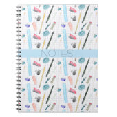 MATH KLAS BLAUWE AQUA ROZE NOTEBOOK NOTITIEBOEK (Voorkant)