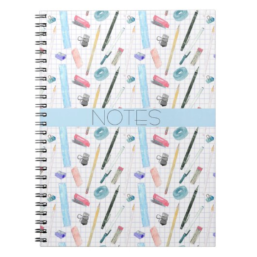 MATH KLAS BLAUWE AQUA ROZE NOTEBOOK NOTITIEBOEK (Voorkant)