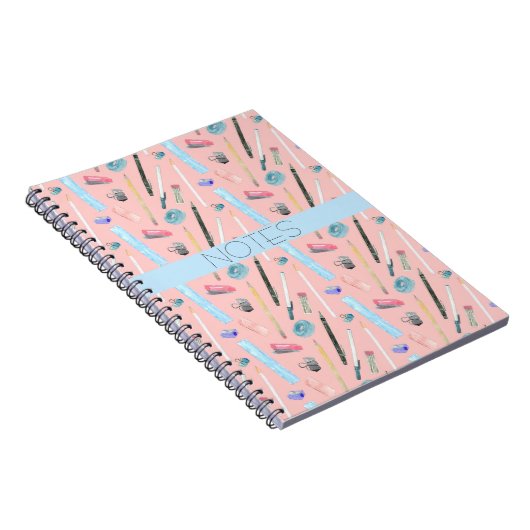 MATH KLAS BLAUWE AQUA ROZE NOTEBOOK NOTITIEBOEK (Rechterzijde)