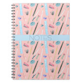 MATH KLAS BLAUWE AQUA ROZE NOTEBOOK NOTITIEBOEK (Voorkant)