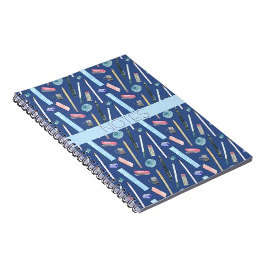 MATH KLAS BLAUWE AQUA ROZE NOTEBOOK NOTITIEBOEK (Rechterzijde)