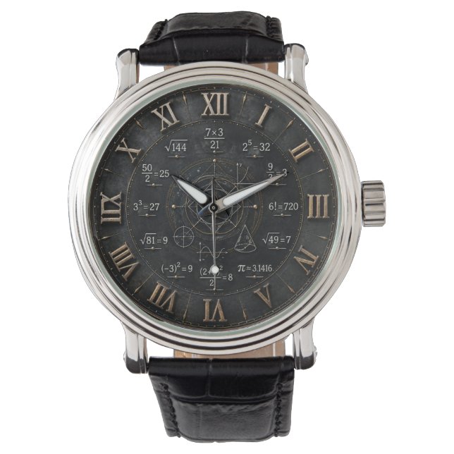 Math Mathematics Classroom Horloge (Voorkant)