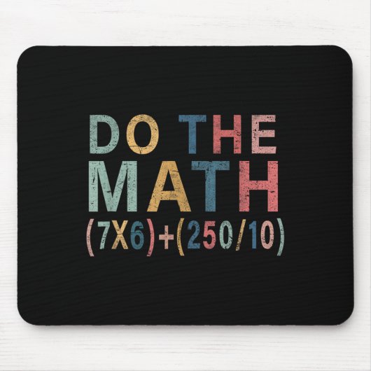 Math Meme Funny Gift For Teacher, Student Men Wome Muismat (Voorkant)