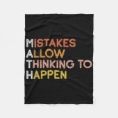 Math Mistakes Allow Thinking To Happen Mathematics Fleece Deken (Voorkant)