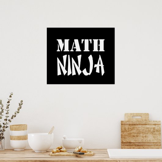 Math Ninja Poster (Keuken)