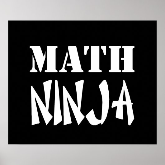 Math Ninja Poster (Voorkant)
