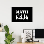 Math Ninja Poster (Thuiskantoor)