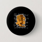Math Overload Funny Equation Cartoon Ronde Button 5,7 Cm (Voorkant)