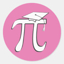 Math Pi Afgestudeerd ROZE Pi Afstudeer Stickers