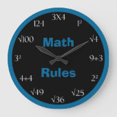 Math Problem Classroom Clock Grote Klok (Voorkant)
