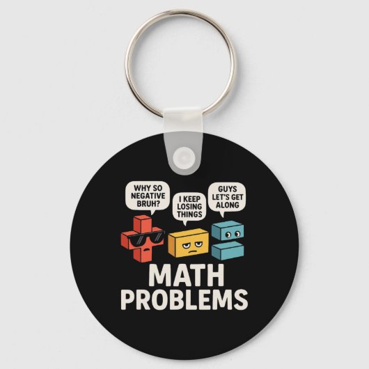 Math Problems Symbols Funny Teacher Byck To School Sleutelhanger (Voorkant)