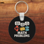 Math Problems Symbols Funny Teacher Byck To School Sleutelhanger (Voorkant)
